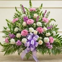 Heartfelt Sympathy Basket in Purple