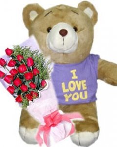 Sugar Bear w/roses