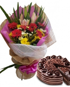 # 1 Mother's day flowers & cake